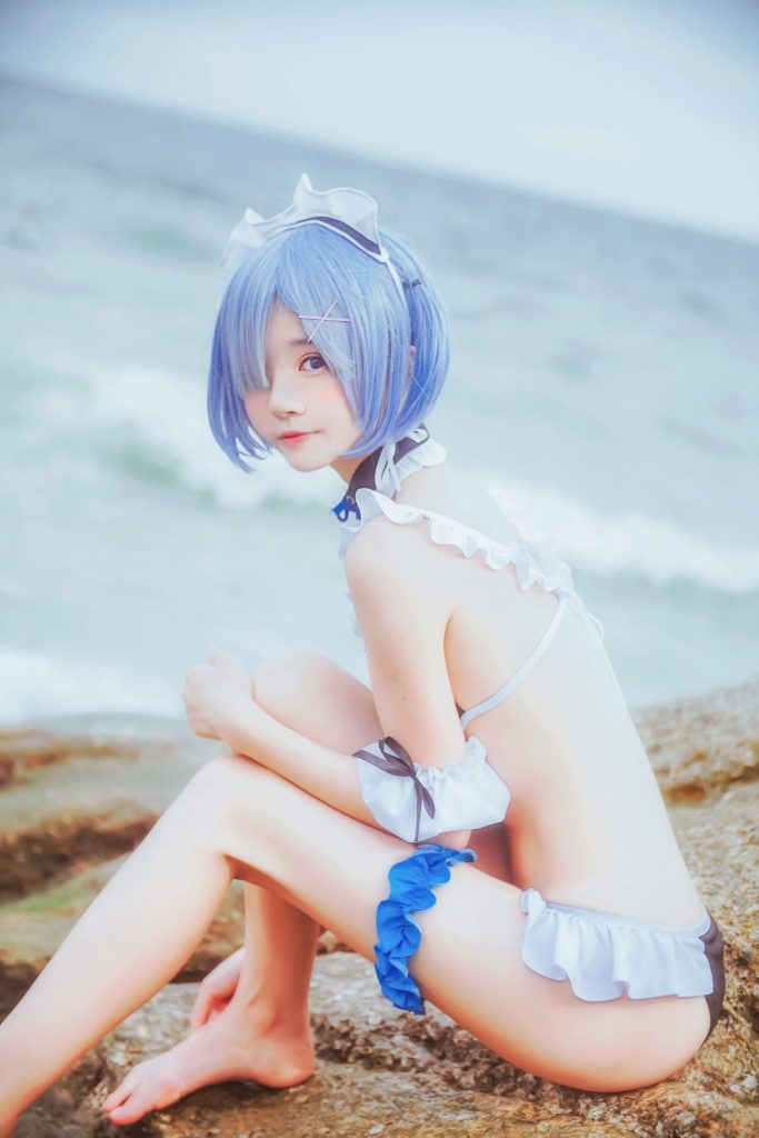 Coser@桜桃喵 Vol.036: 蕾姆水着