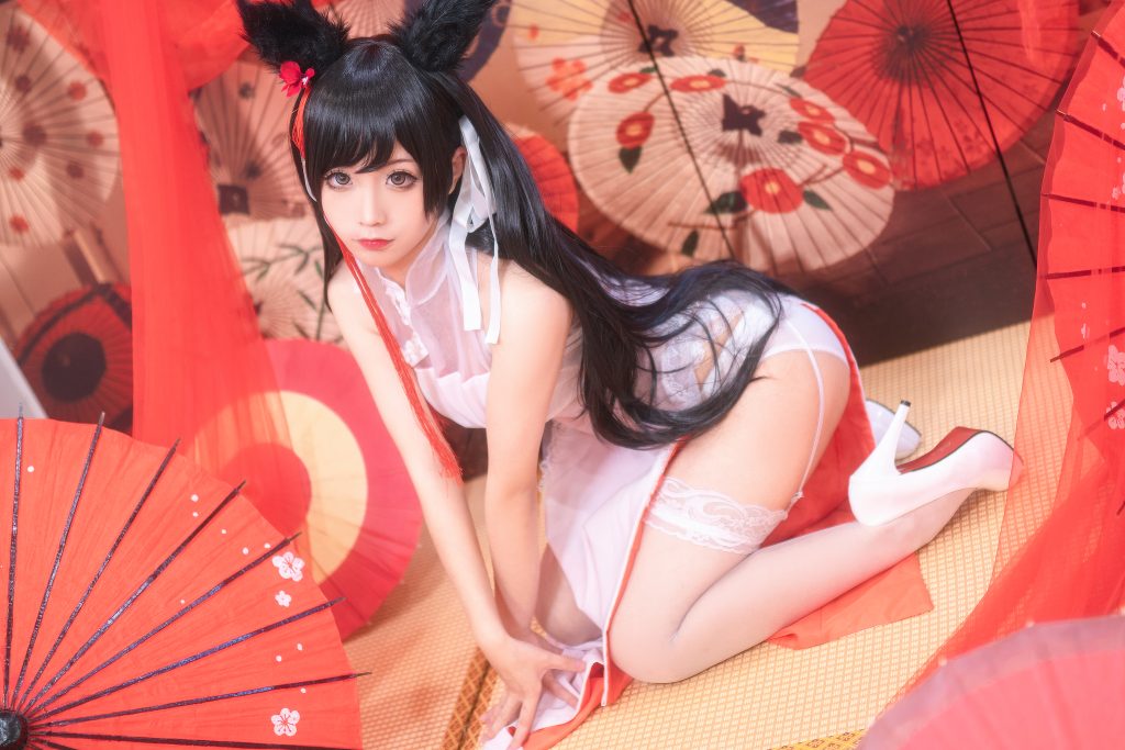 Watch sexy Coser@蠢沫沫 (chunmomo) Vol.008: 爱宕习字 photos