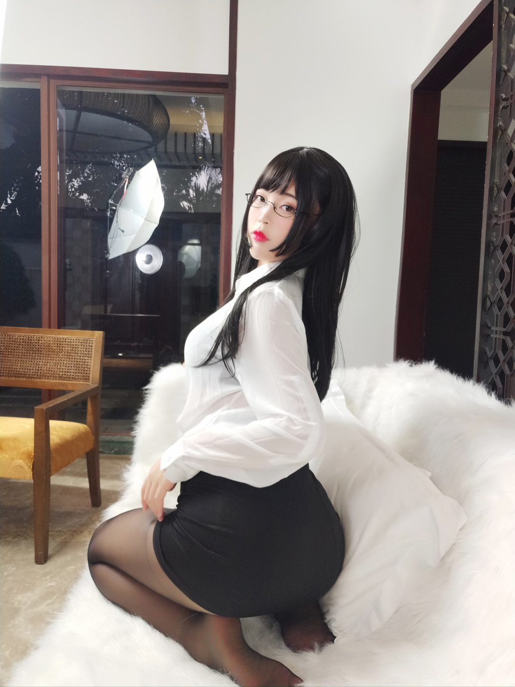 Watch sexy Coser@白烨 Vol.049: 家庭教师 photos