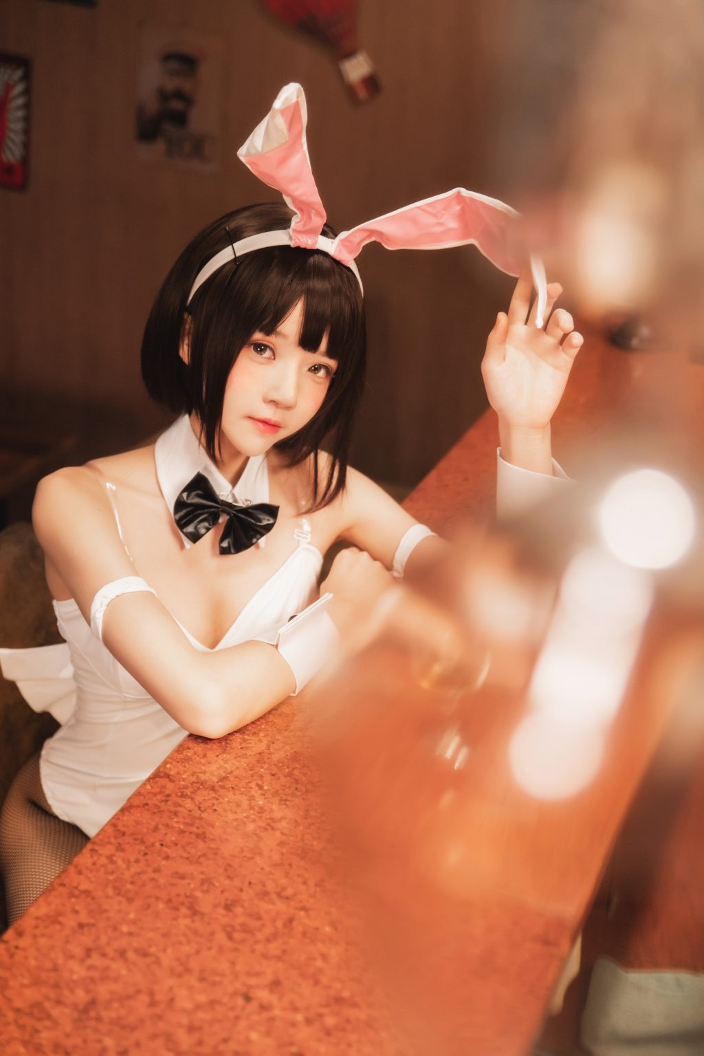 Watch sexy Coser@桜桃喵 Vol.052: 加藤惠 兔女郎 photos