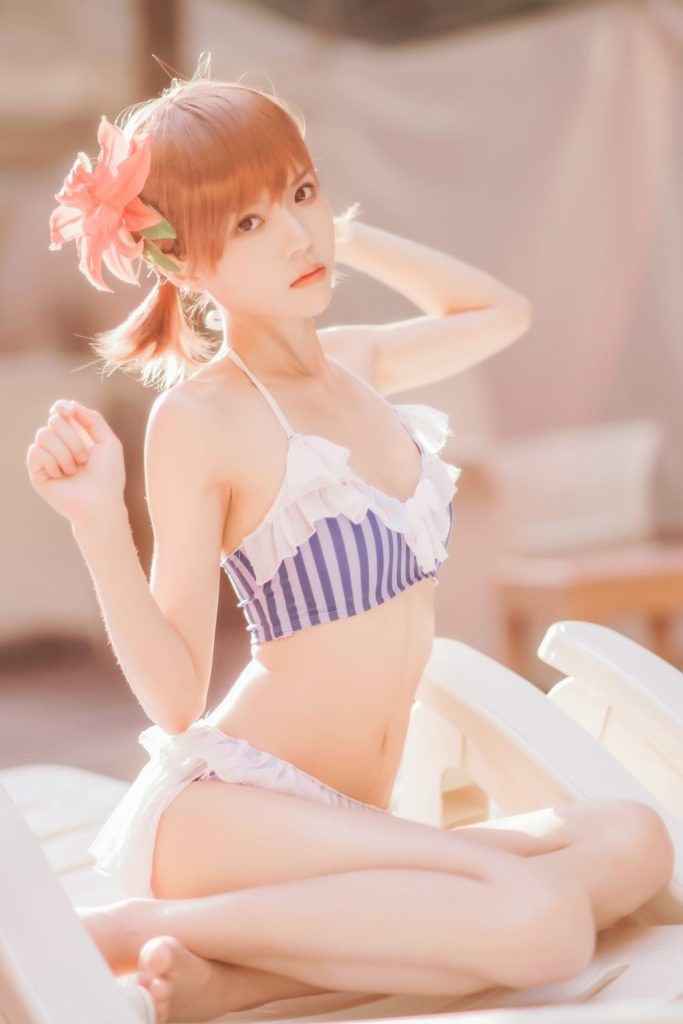 Coser@桜桃喵 Vol.090: 炮姐泳装戏水