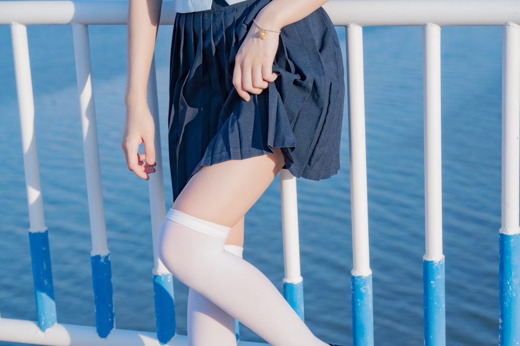 Watch sexy Coser@桜桃喵 Vol.125: 桜桃喵 蔚蓝 photos