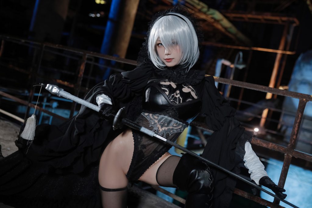 Watch sexy Coser@水淼Aqua Vol.039: 黑白2B photos