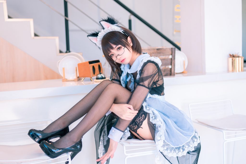 Watch sexy Coser@蠢沫沫 (chunmomo) Vol.036 透明女仆 photos