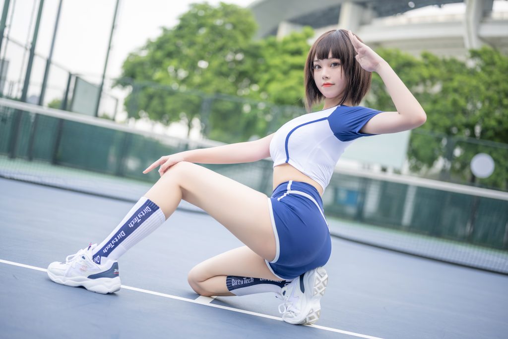 Watch sexy Coser@蜜汁猫裘 Vol.065: 体操服 photos