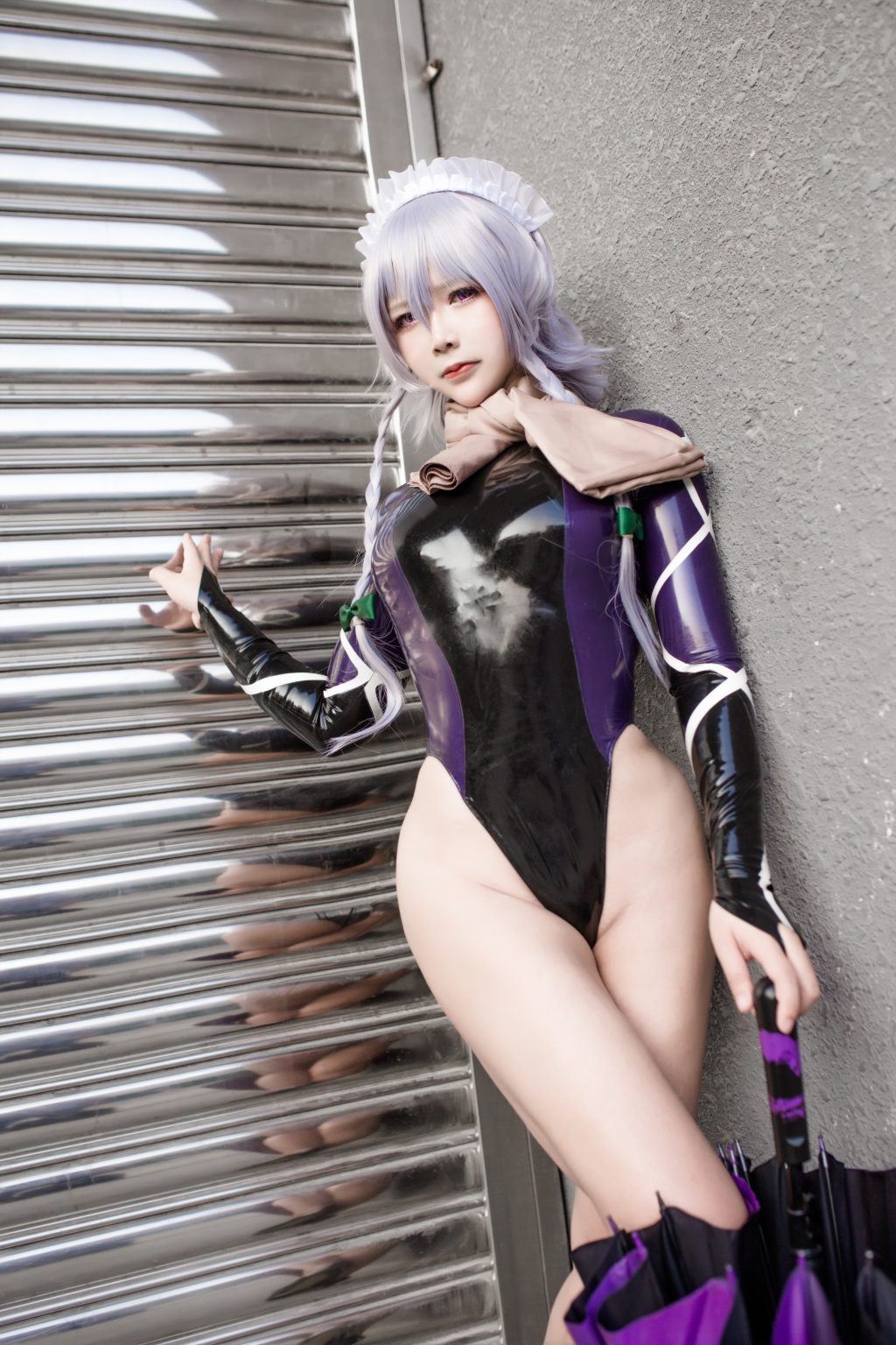 Watch sexy Coser@抱走莫子aa Vol.022: 最新胶衣 photos