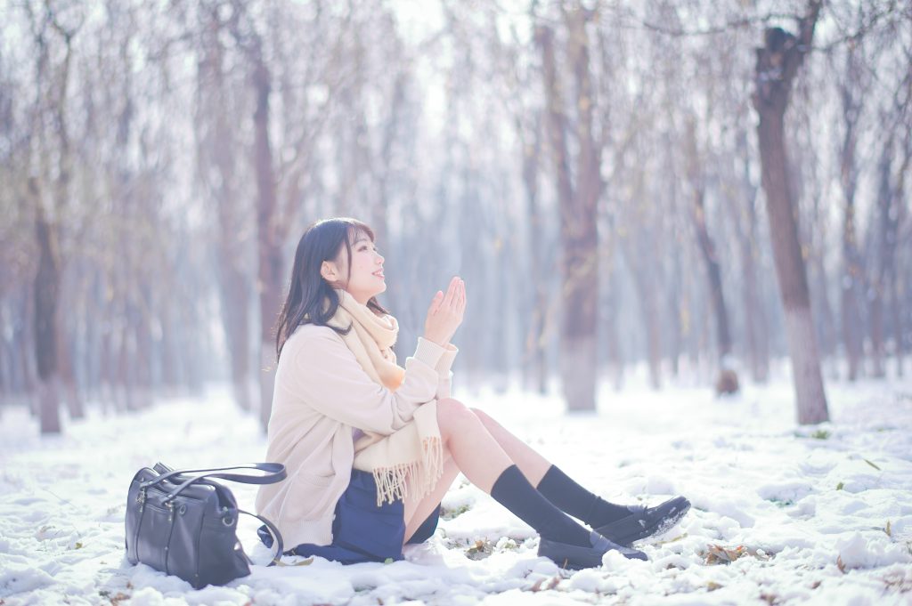 Watch sexy Coser@周叽是可爱兔兔 Vol.028: 雪景JK photos