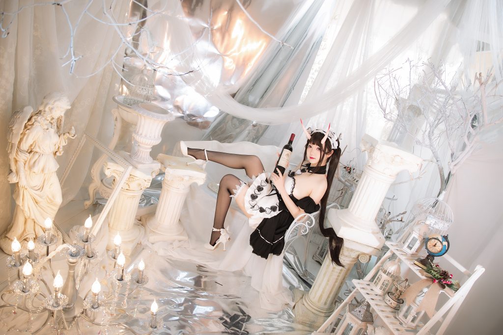 Watch sexy Coser@雪晴Astra (雪晴嘟嘟) Vol.041: 能代女仆 photos