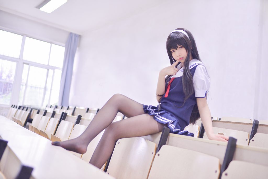 Watch sexy Coser@雪琪SAMA Vol.014: 霞之丘诗羽 photos