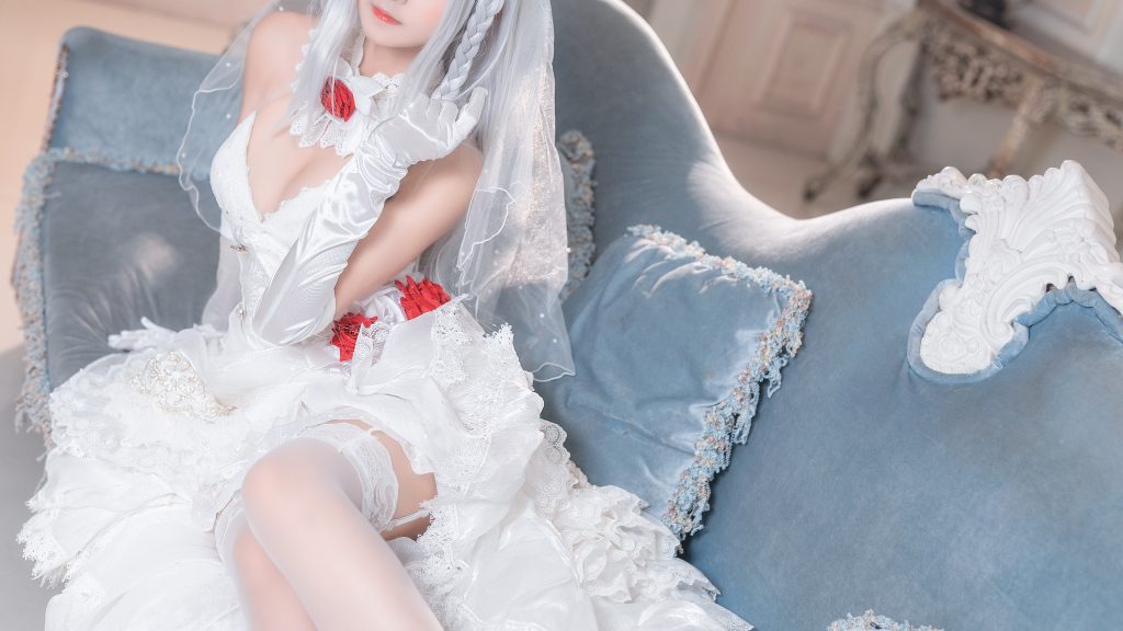 Watch sexy Coser@三度_69 Vol.006: G36C花嫁 photos