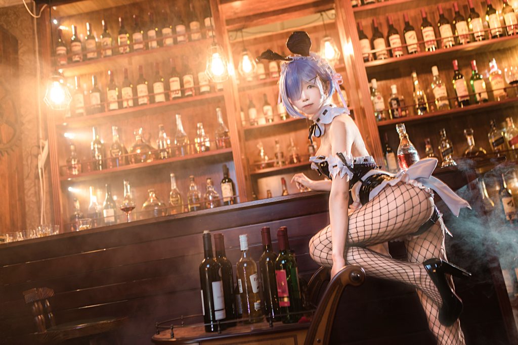 Watch sexy Coser@水淼Aqua Vol.025: 蕾姆 兔女郎 photos