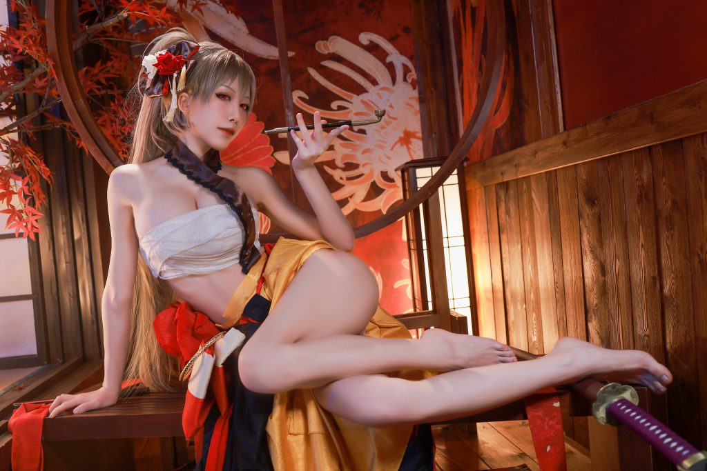 Watch sexy Coser@水淼Aqua Vol.084: 让巴尔和服 photos