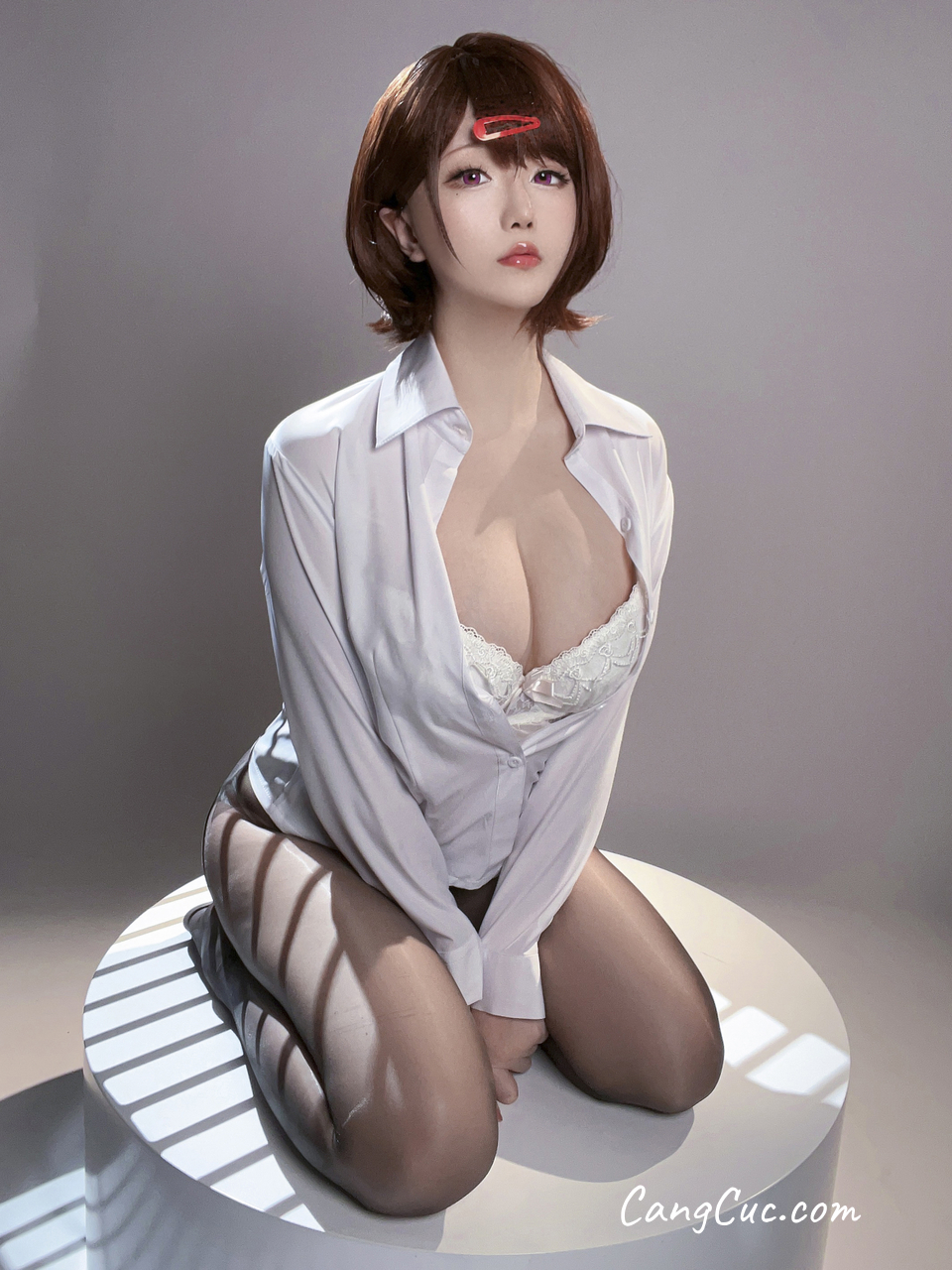 Watch sexy Coser@星之迟迟Hoshilily – 2023 6月计划B 偶像大师-樋口円香 photos