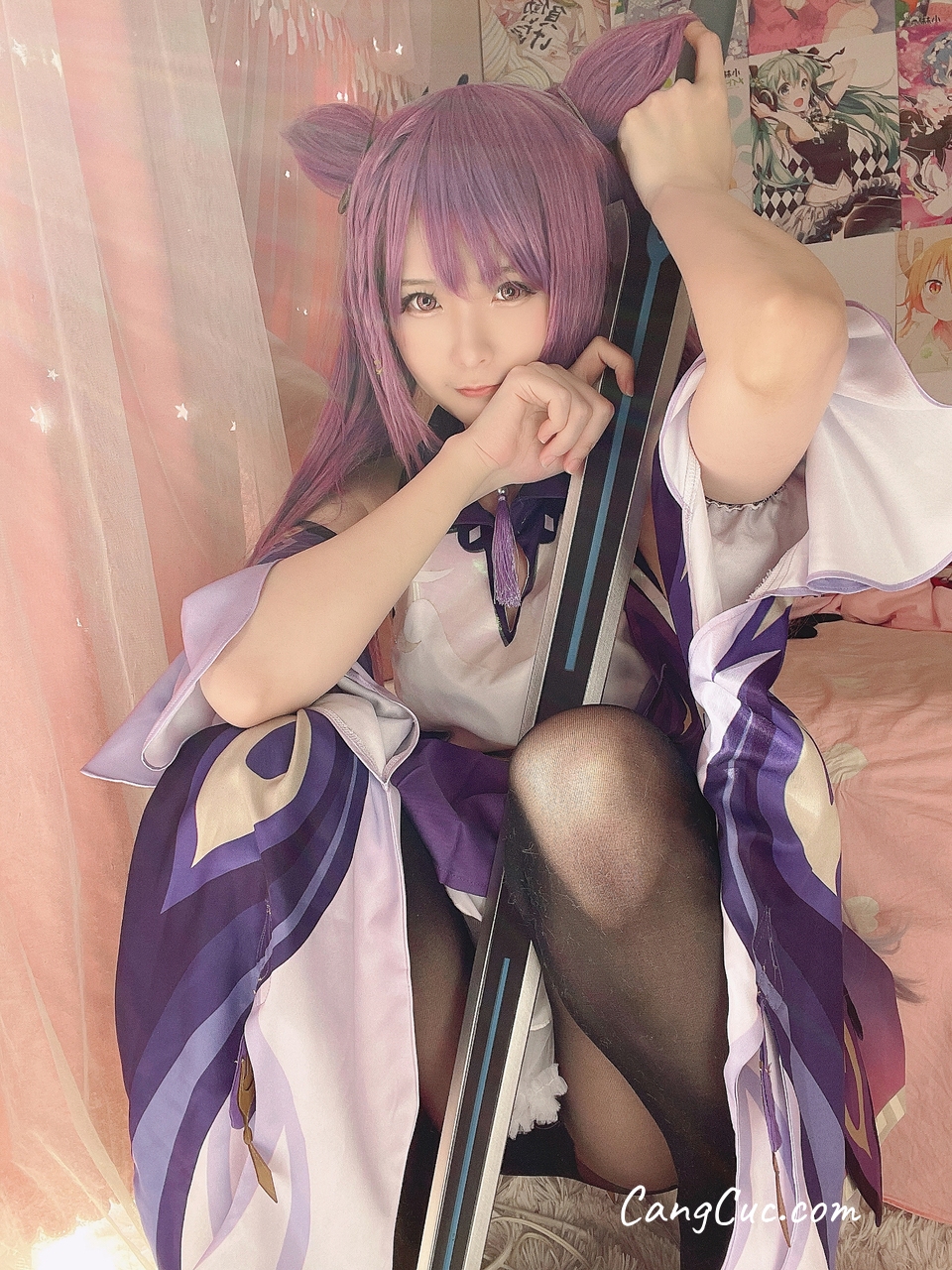 Watch sexy Coser@习呆呆 – 刻晴 Genshin Impact Keqing photos