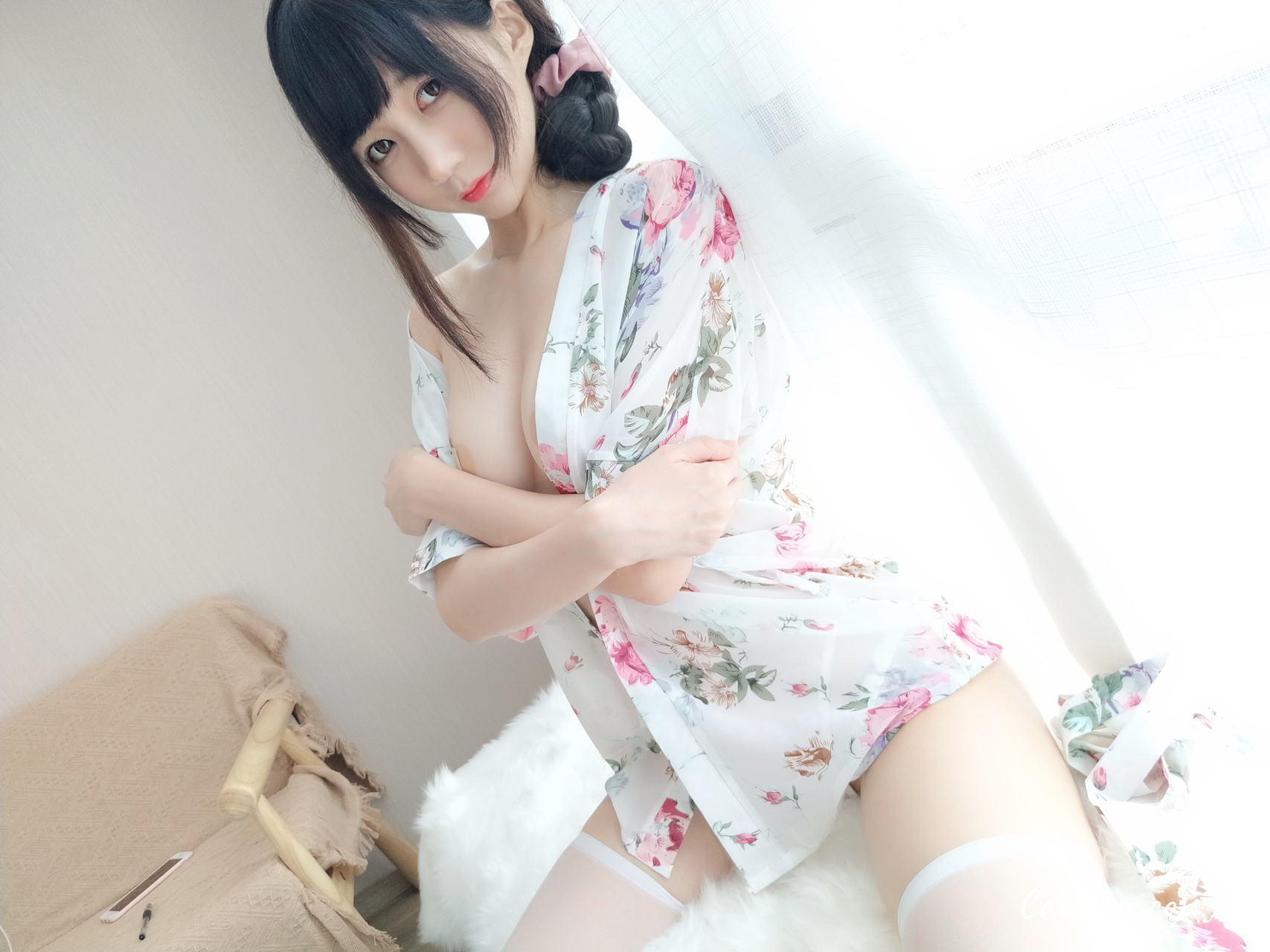 Watch sexy Coser@NAGISA魔物喵 – 妻の和風浴衣 photos