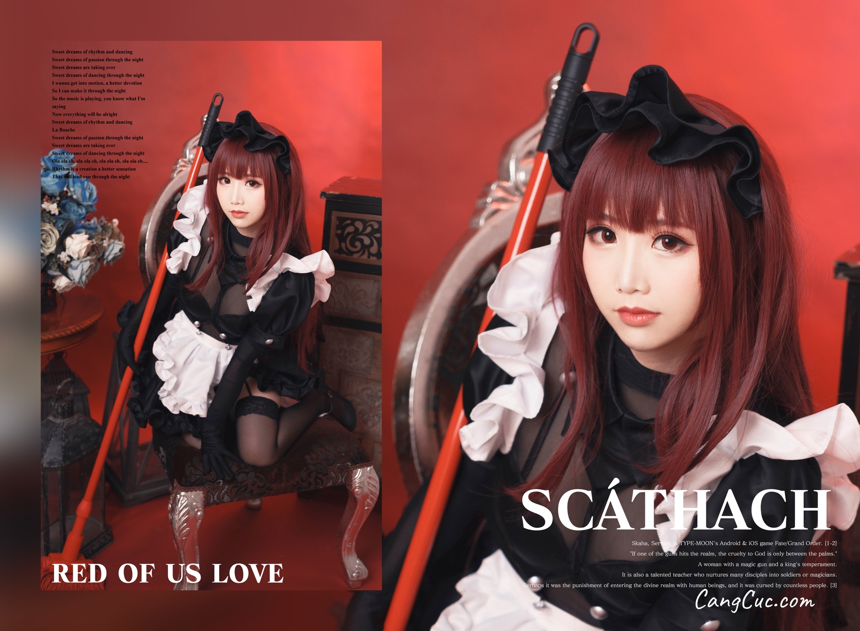 Watch sexy Coser@面饼仙儿 No.056 斯卡哈女仆 photos