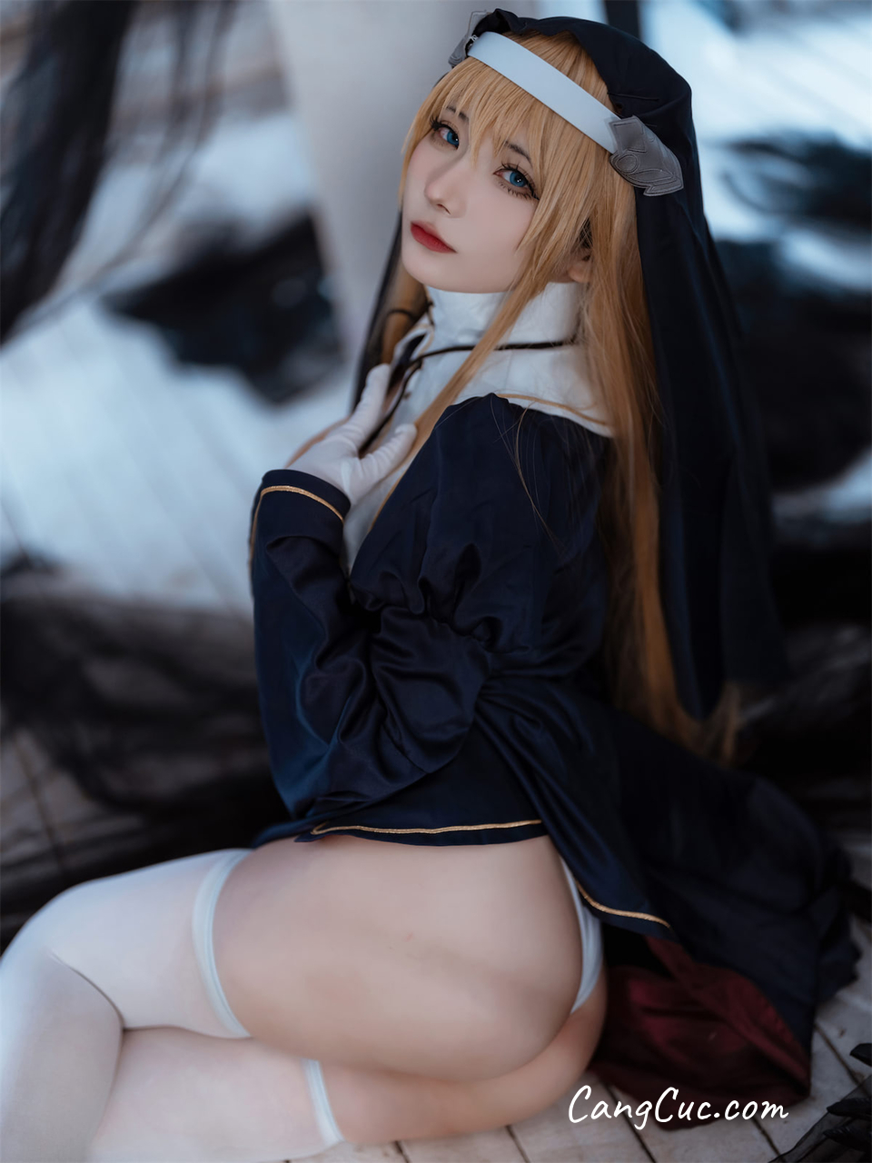 Watch sexy Coser@是三不是世w No.024  夏洛特修女 photos