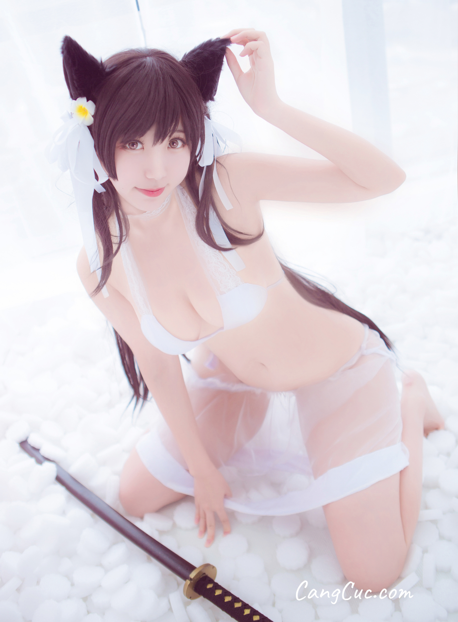 Watch sexy Coser@黑川 Vol.027 爱宕泳衣 photos