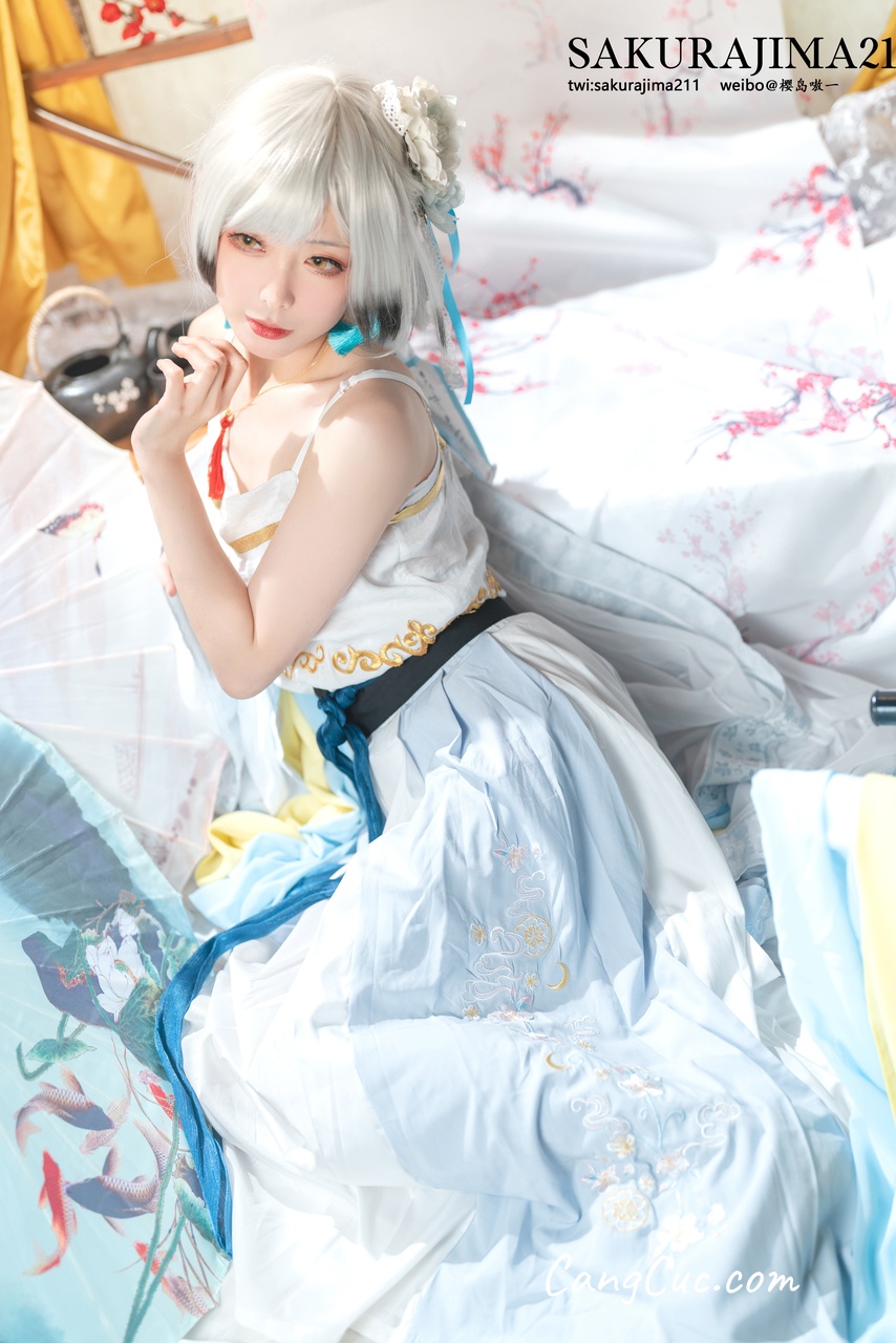 Watch sexy Coser@樱岛嗷一 – 海天 书香水榭 photos